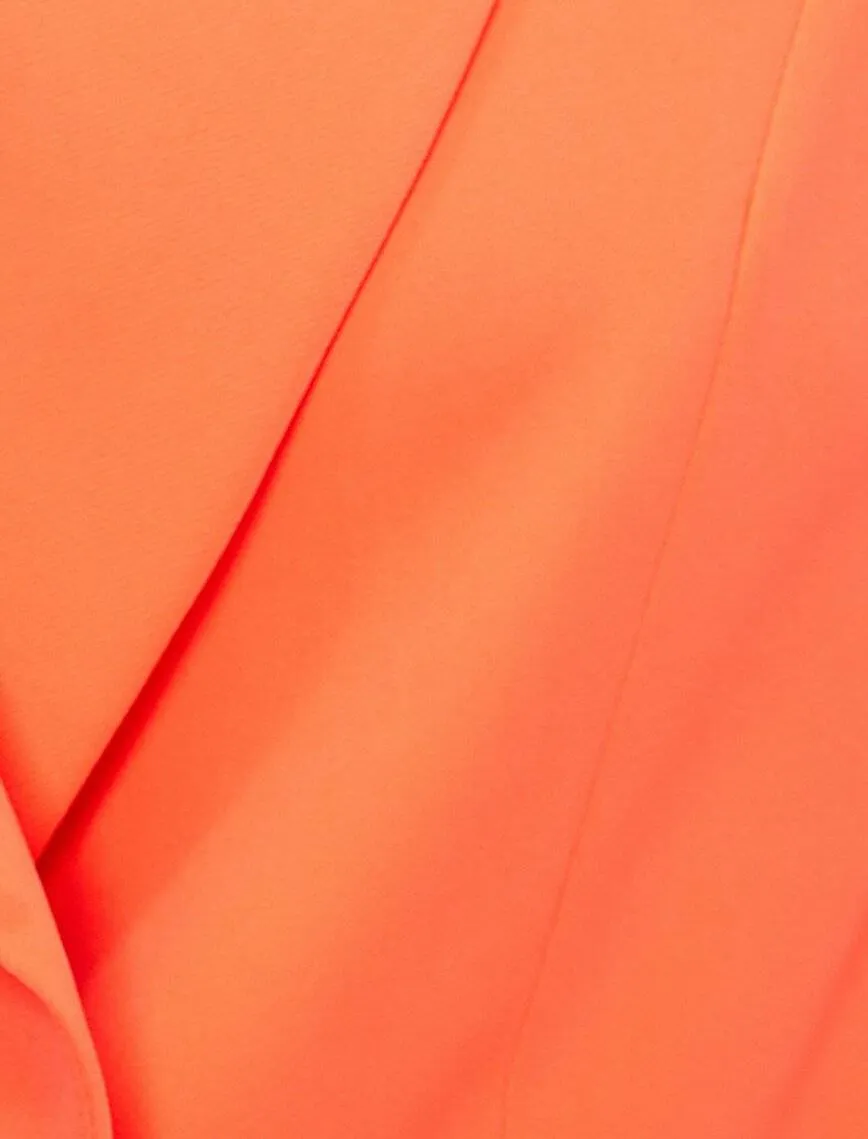 10617 Orange Double-Breasted Long Jacket