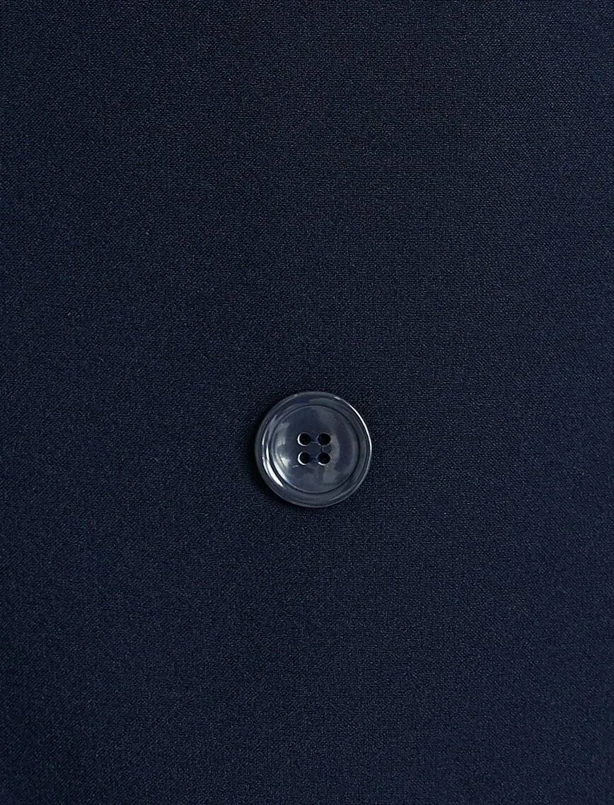 10721 Navy Blue Double-Breasted Jacket