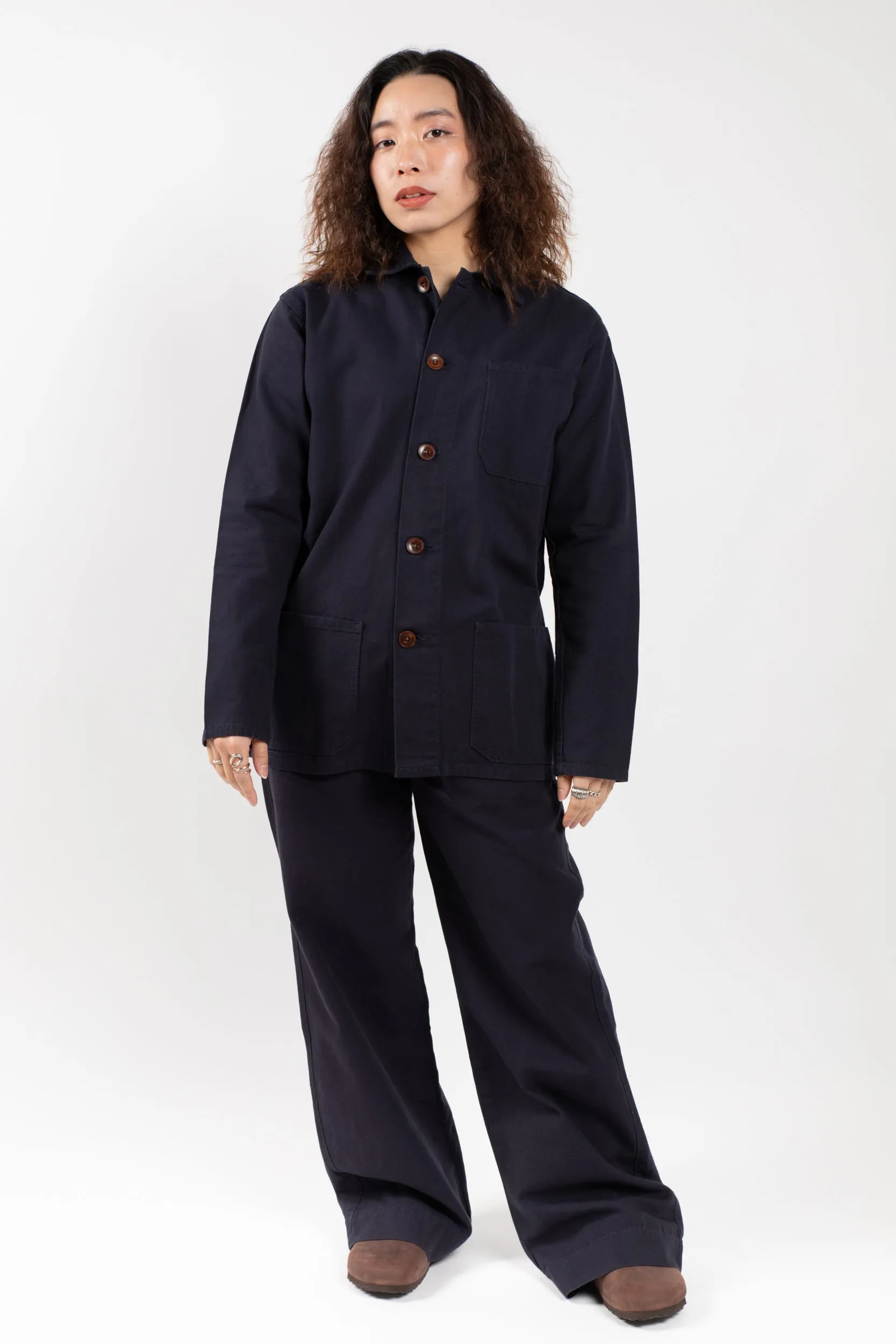 3001 Button Overshirt | Midnight Blue