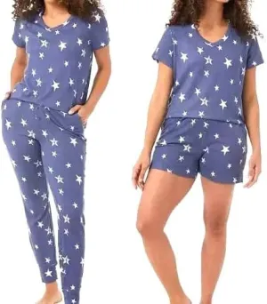 32 Degrees Lounge Sets for Women - Pajama Sets 3 Piece - Jogger, Shorts, Shirt - Womens Sleepwear