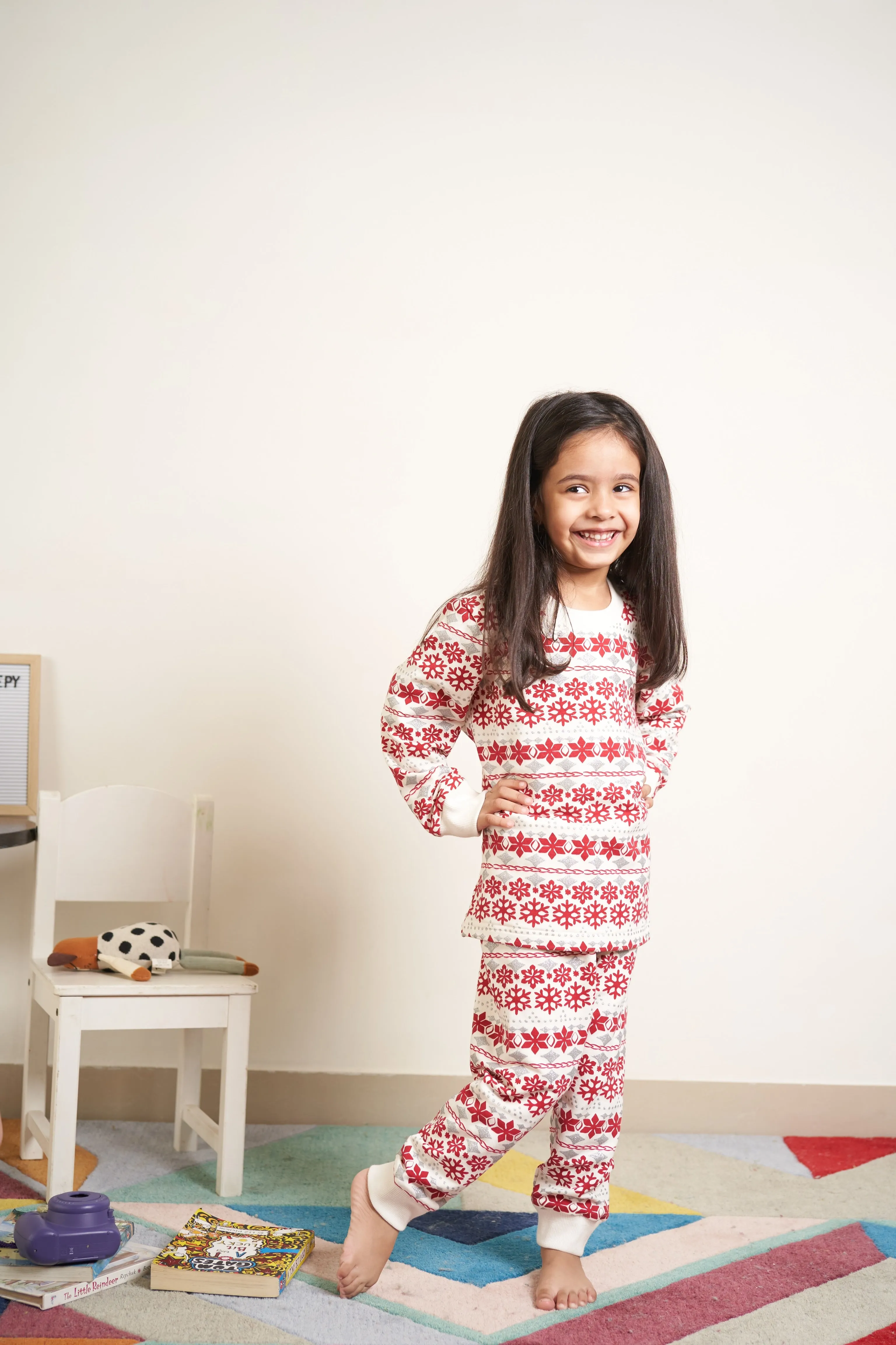 All over snowflake print tracksuit