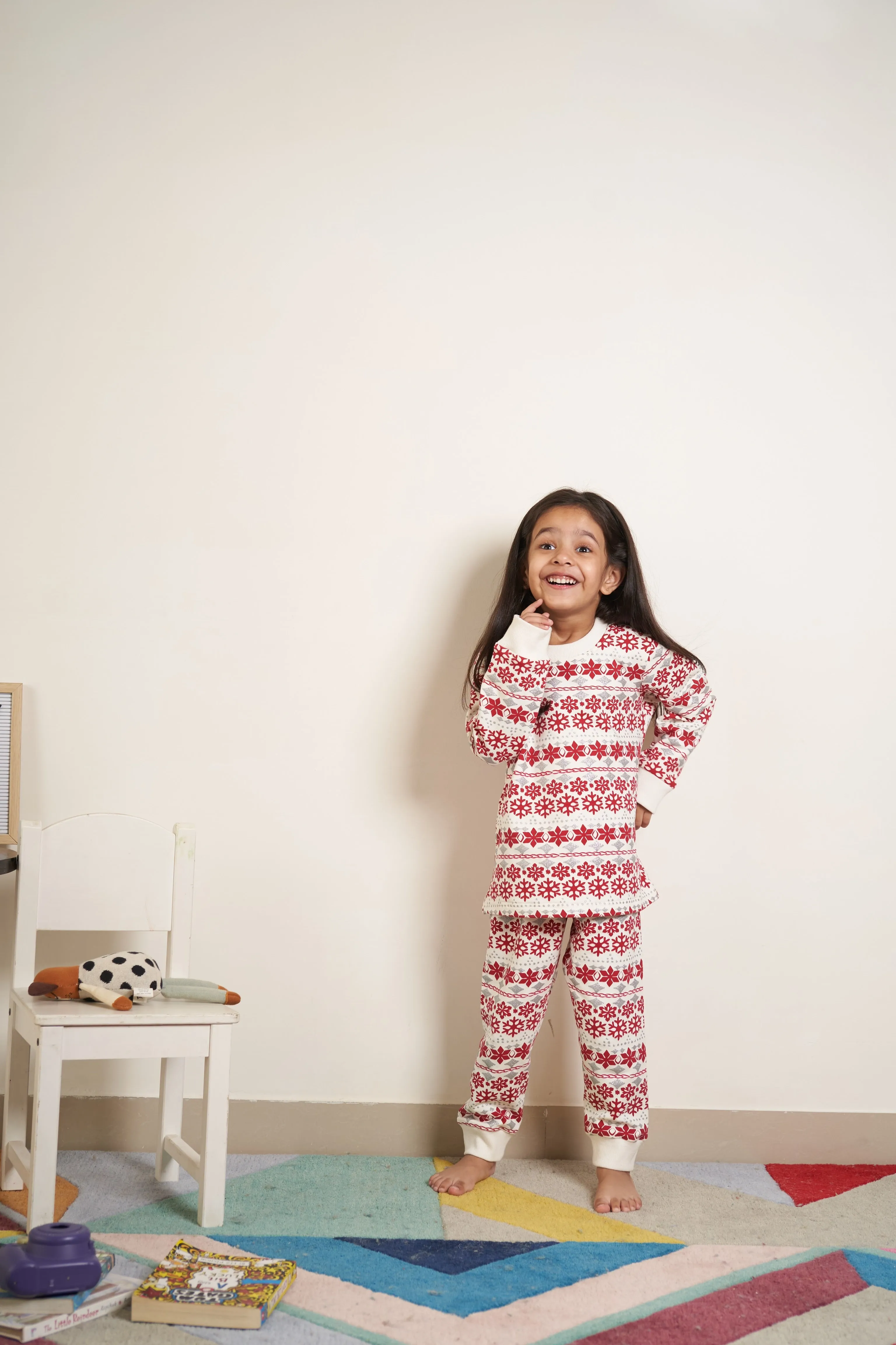 All over snowflake print tracksuit