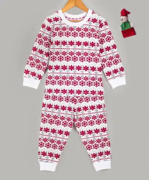 All over snowflake print tracksuit