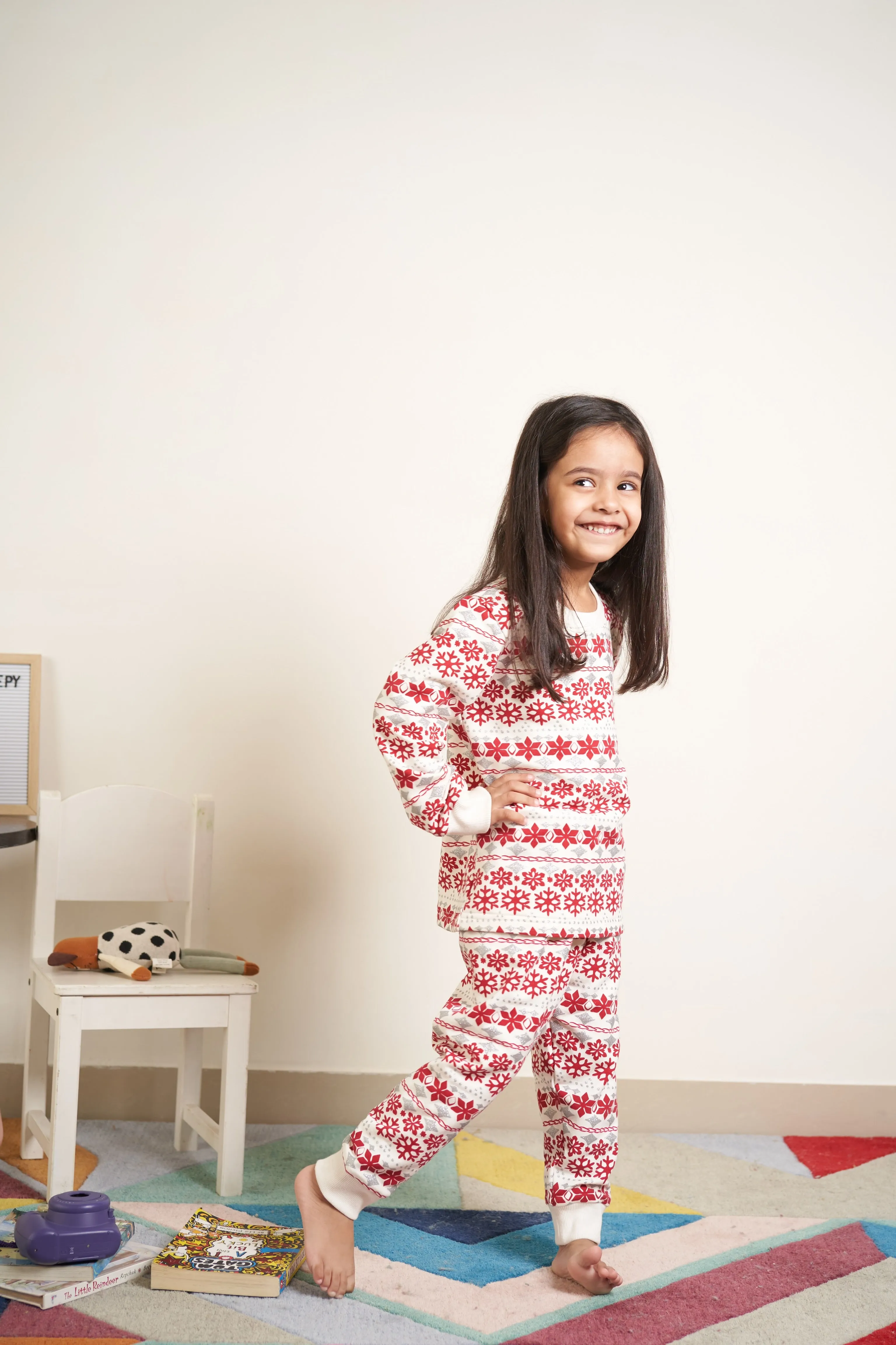 All over snowflake print tracksuit