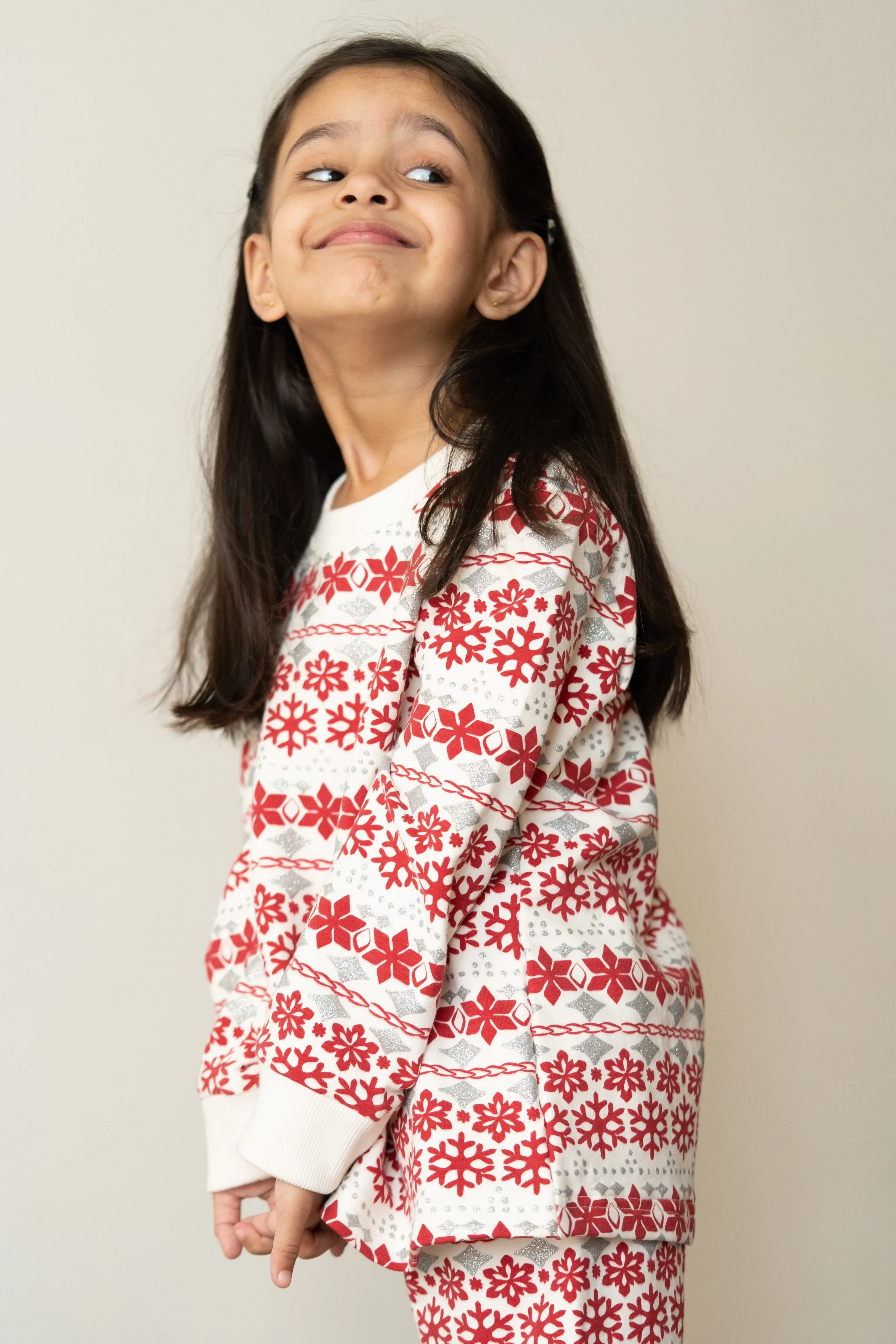 All over snowflake print tracksuit