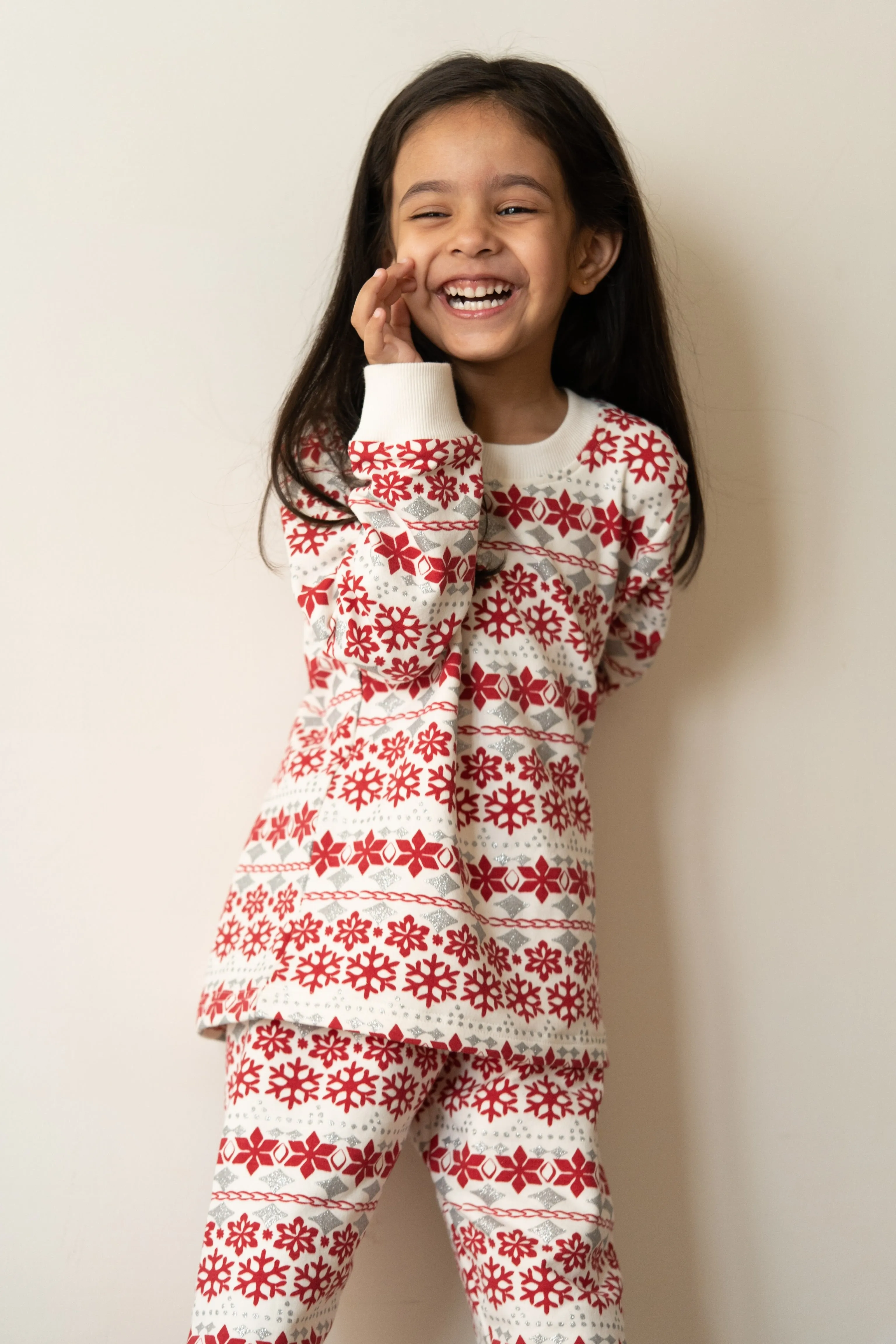 All over snowflake print tracksuit
