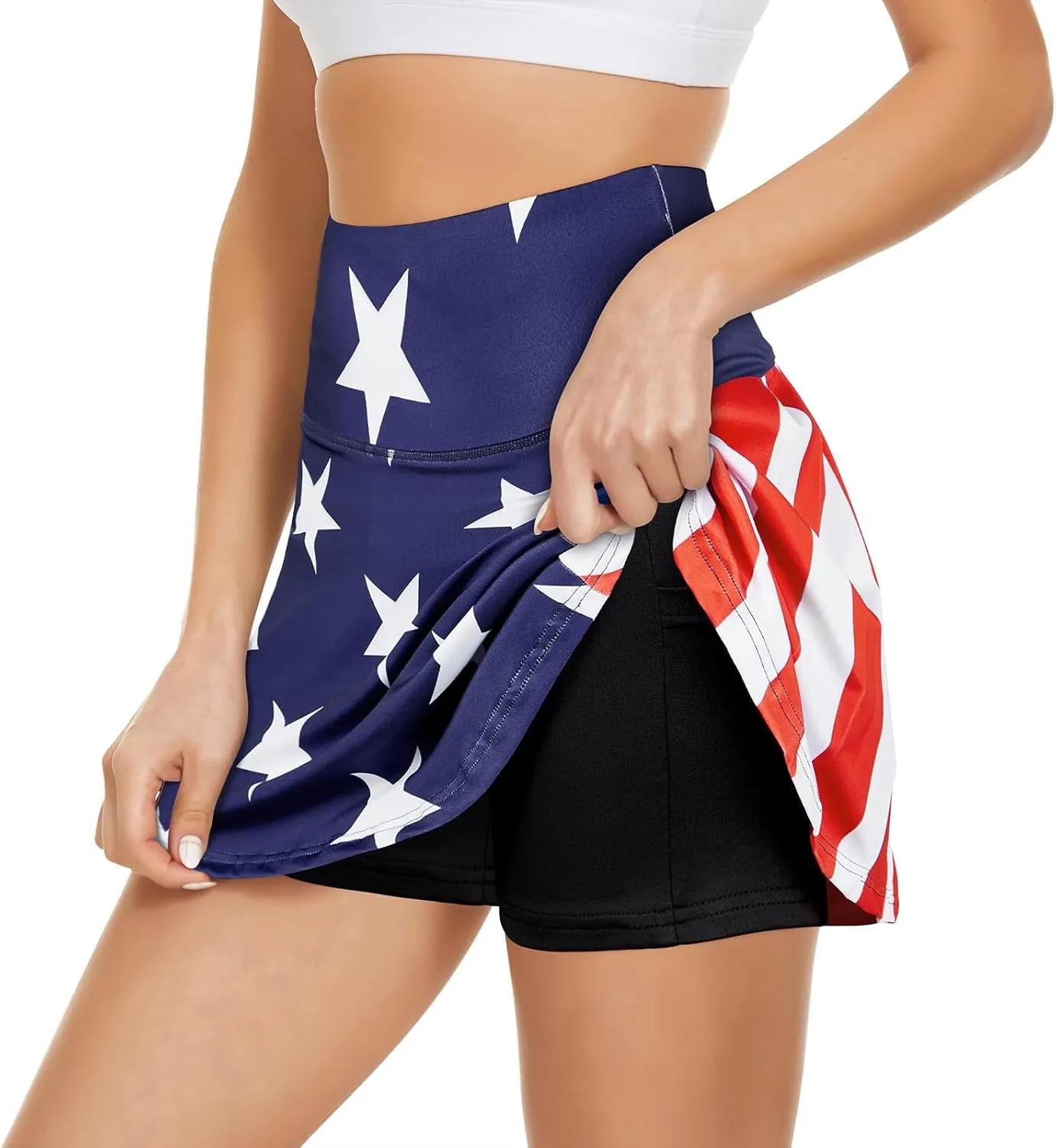American Trends High Waist Pleated Tennis Skirt with Pockets Skorts Skirts for Women