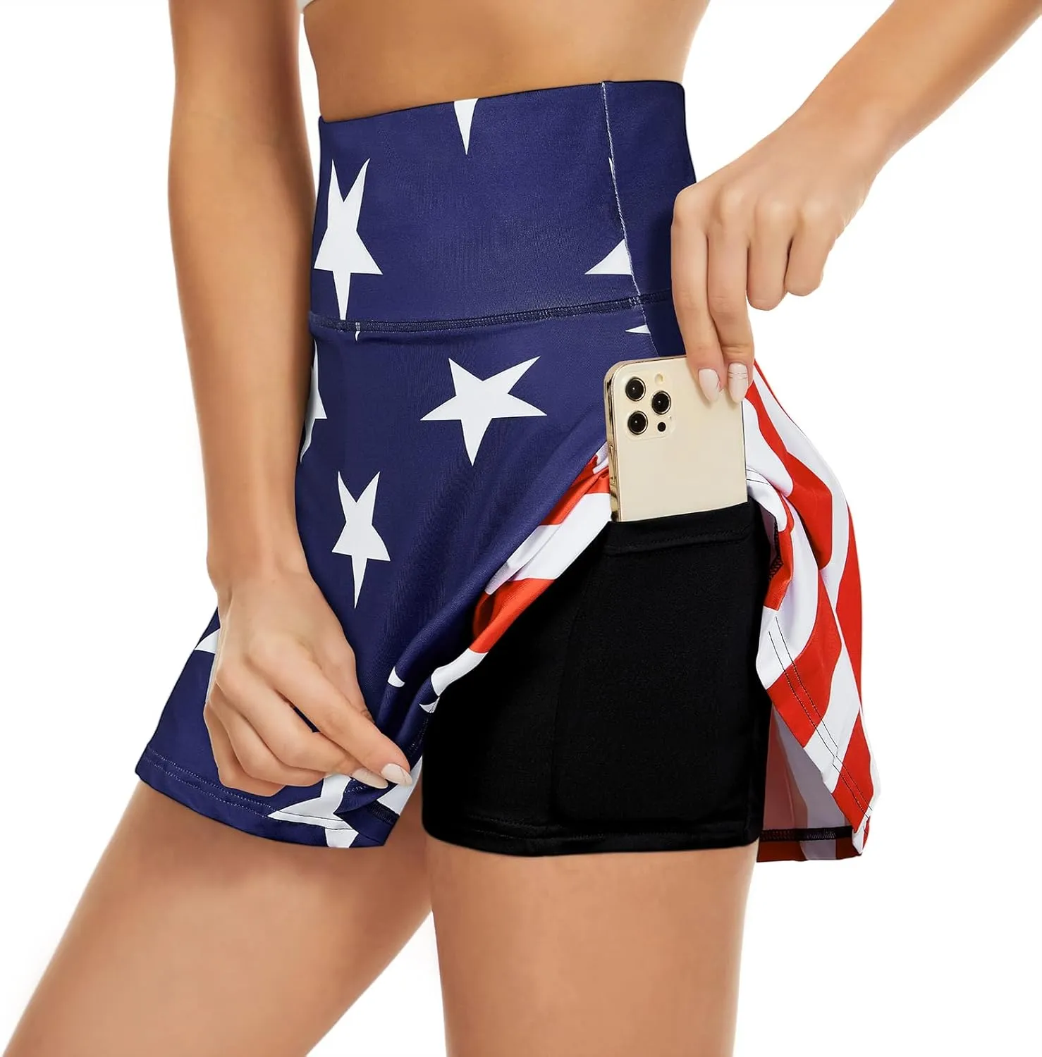 American Trends High Waist Pleated Tennis Skirt with Pockets Skorts Skirts for Women