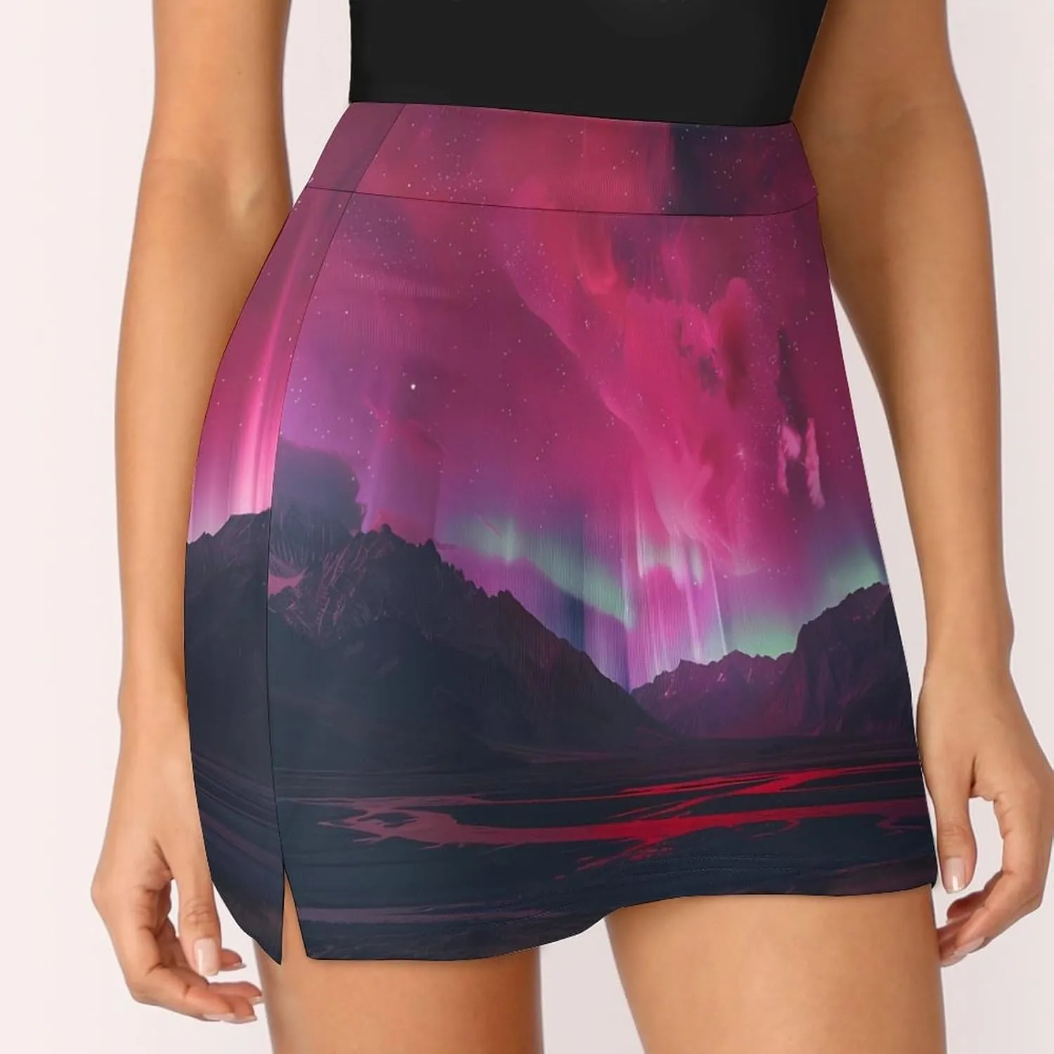 Aurora Pink-Romance Women's Skort Athletic Skirt Golf Skorts A-line Skirts with Built-in Shorts Pockets