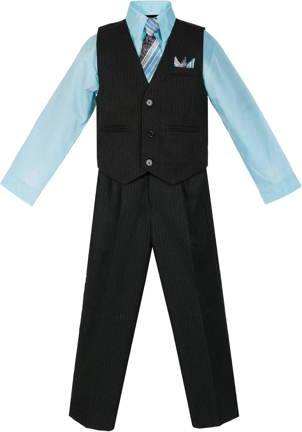 Avery Hill Boys' 4-Piece Pinstripe Vest Set, Sizes 6M-20