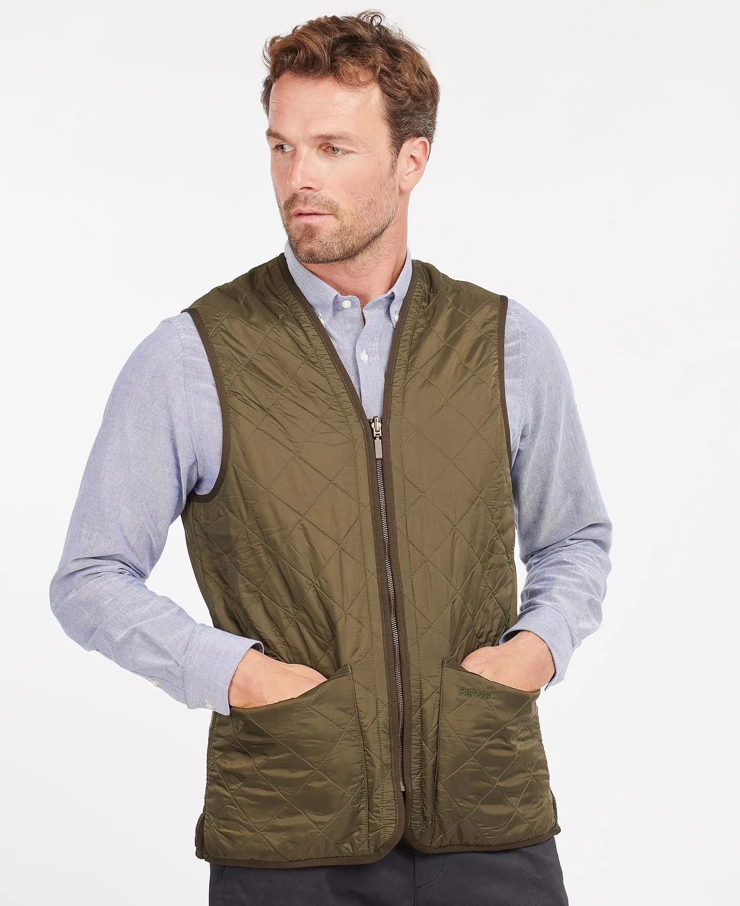 Barbour Polarquilt Waistcoat/Zip-In Liner - Olive