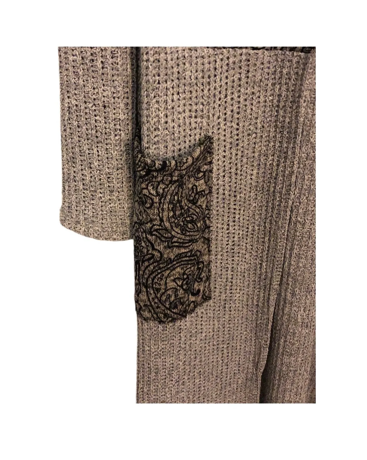 Beautiful Grey and Black Sweater/Duster