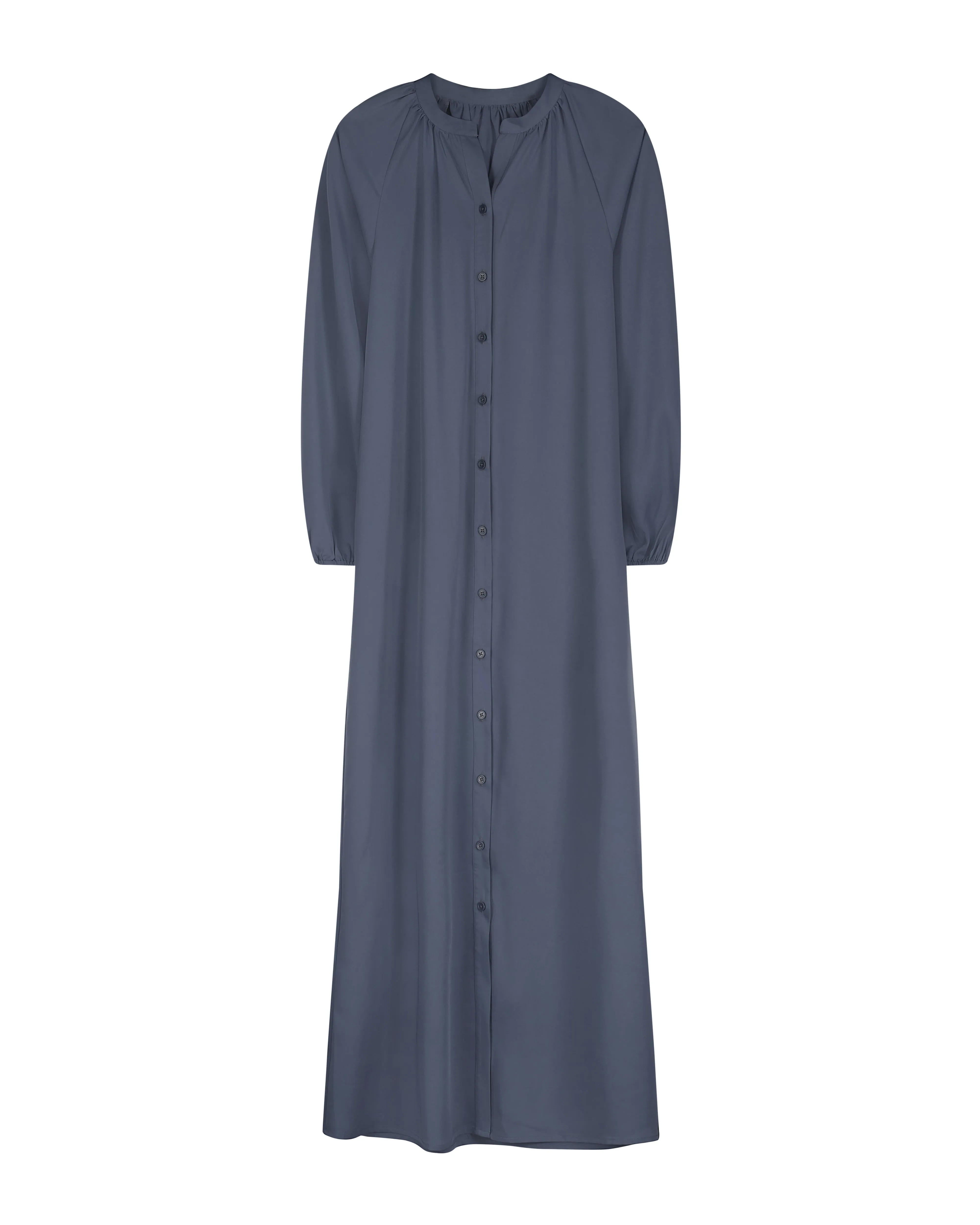 Bliss Flowy Button Maxi Dress Blue