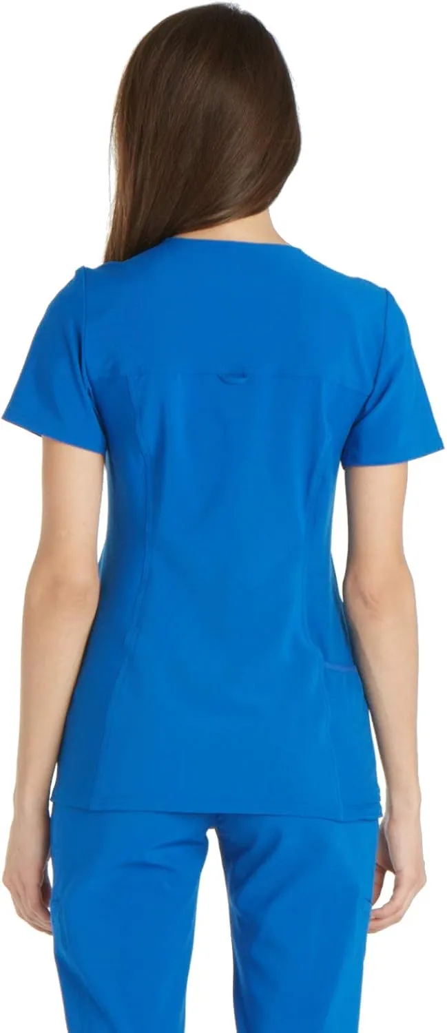 Cherokee Women's Medical Scrub Top Iflex V-Neck Knit Panel Top CK605