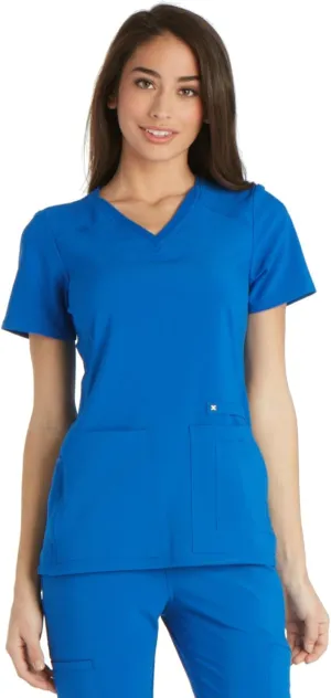 Cherokee Women's Medical Scrub Top Iflex V-Neck Knit Panel Top CK605
