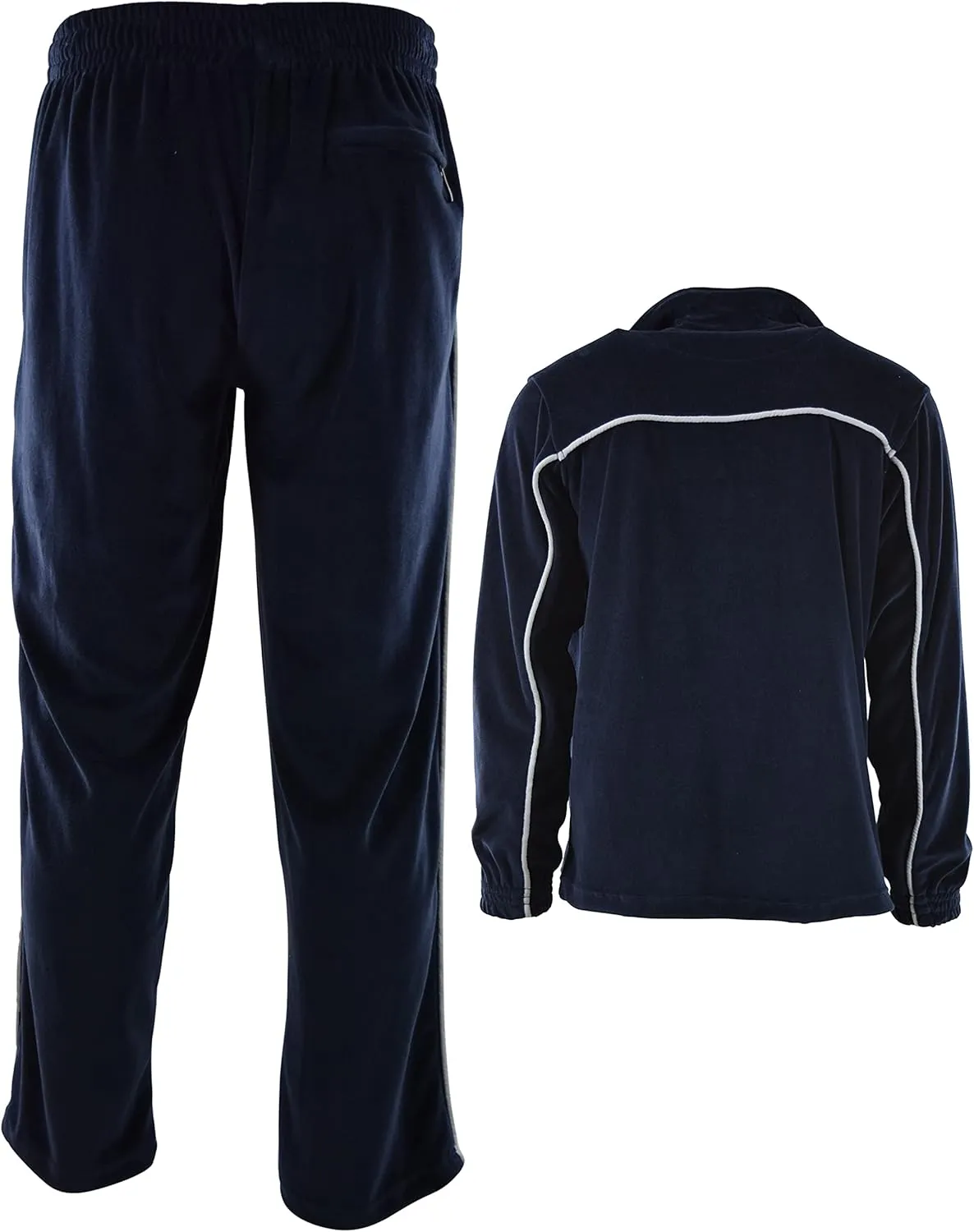 ChoiceApparel Mens Velour Tracksuit with Zippered Pockets
