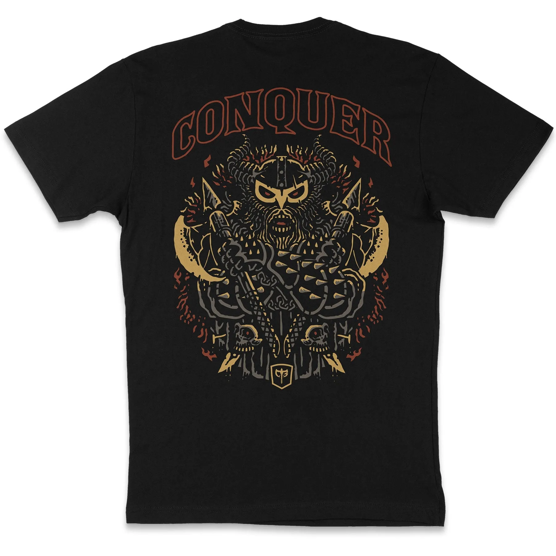 Conquer - Viking - on Black Tee
