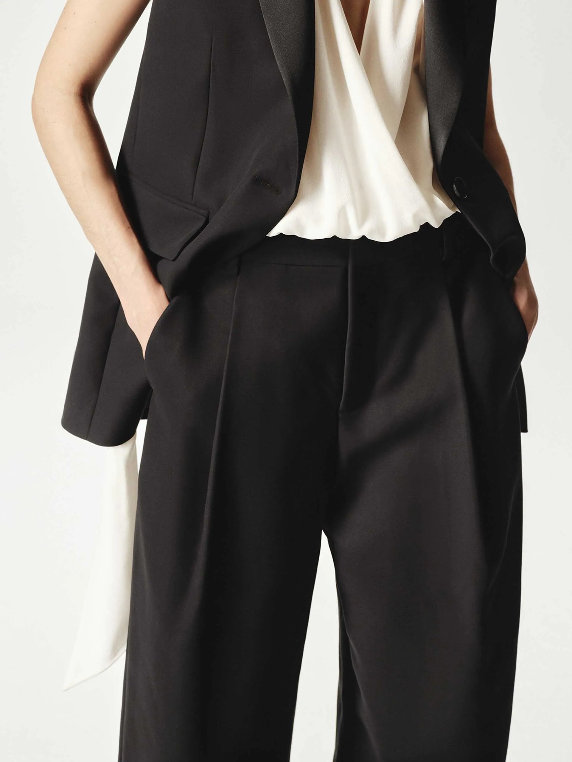 Cotton Straight Leg Pants