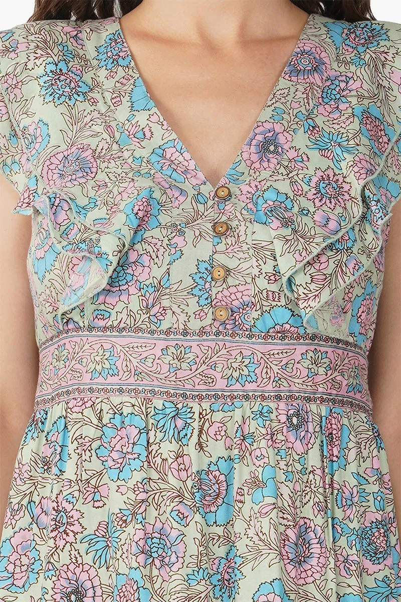 Daisy Floral Long Dress
