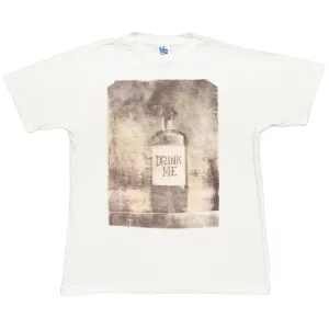 Drink Me Bottle Cream Adult T-shirt Tee