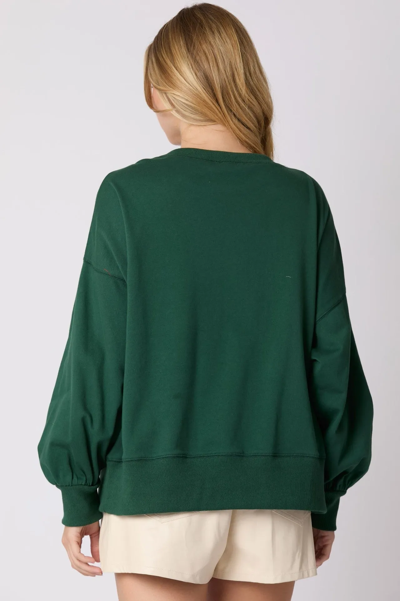 Festive Christmas Bowknot Long Sleeve Sweatshirt - Casual Holiday Style