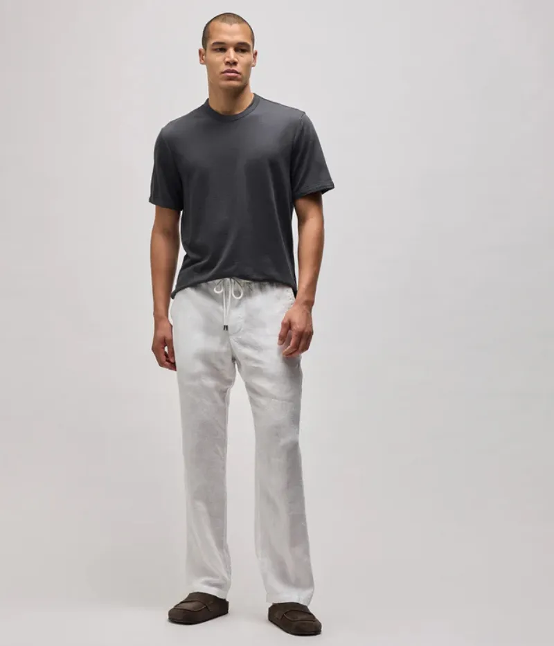 *FINAL SALE* Relaxed Linen Pant in White