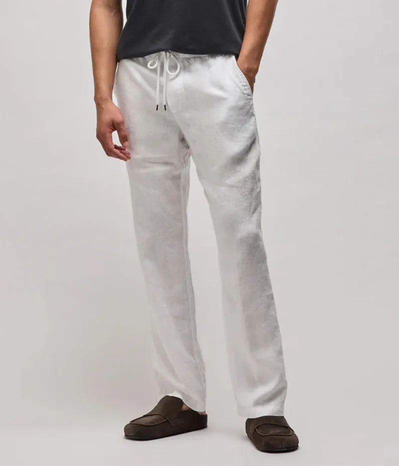 *FINAL SALE* Relaxed Linen Pant in White