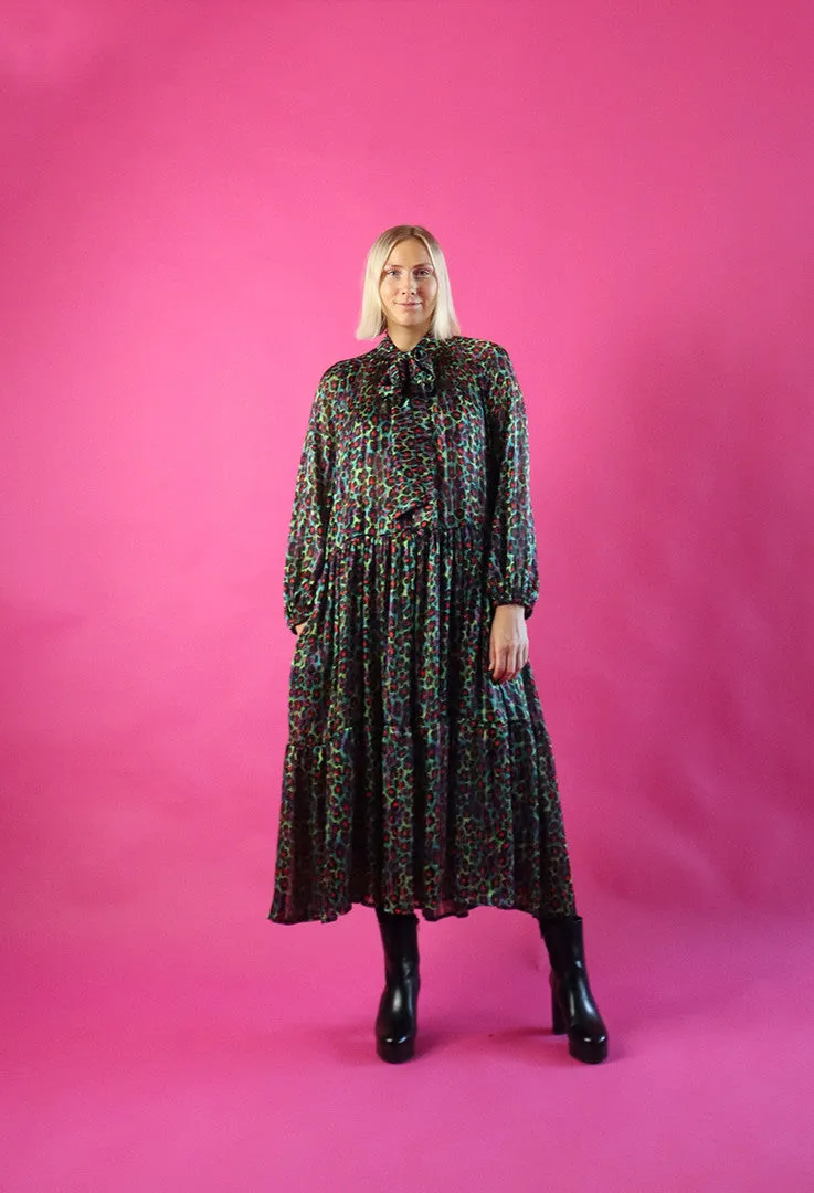 Flowy Dress Long Multicolor Leo
