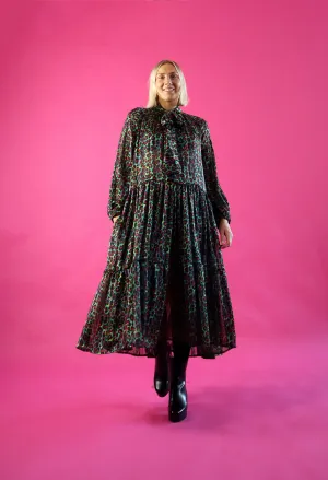 Flowy Dress Long Multicolor Leo