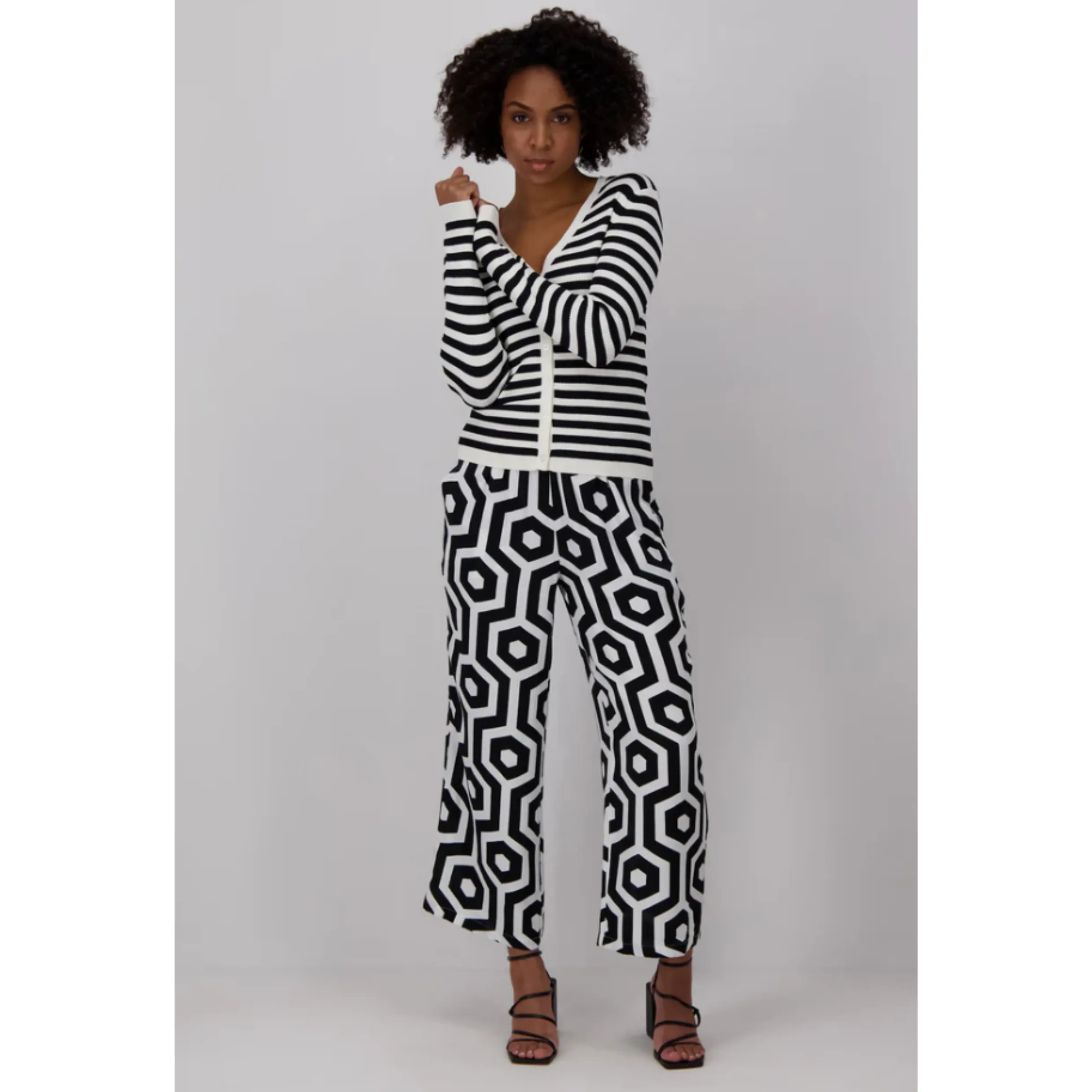 Fynch-Hatton Printed Graphic Mono Trouser 4058