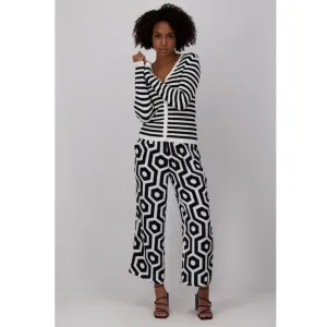 Fynch-Hatton Printed Graphic Mono Trouser 4058