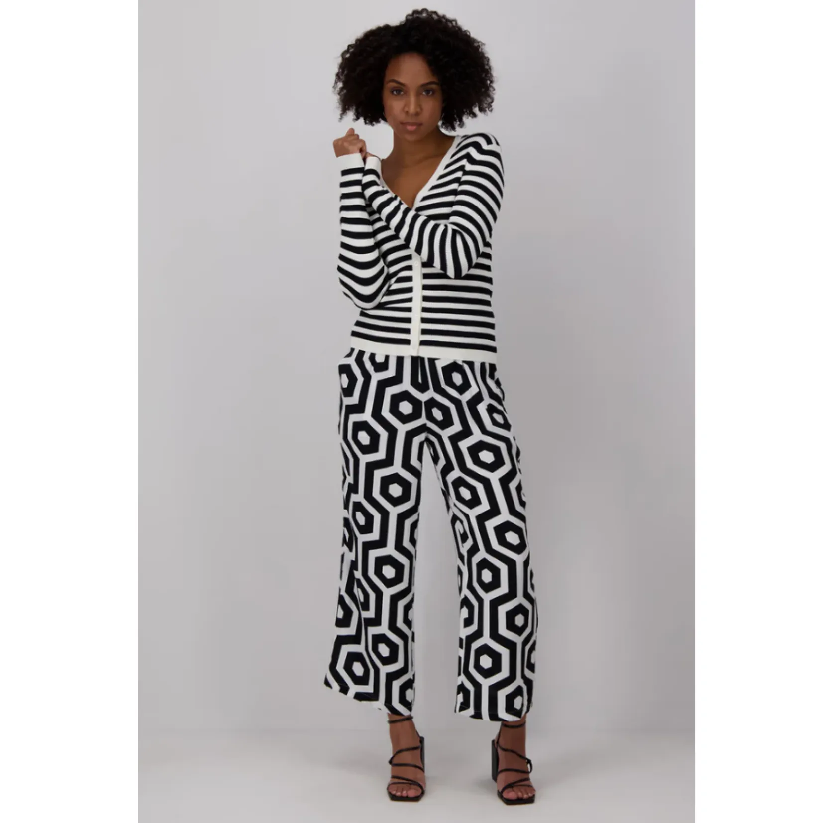 Fynch-Hatton Printed Graphic Mono Trouser 4058
