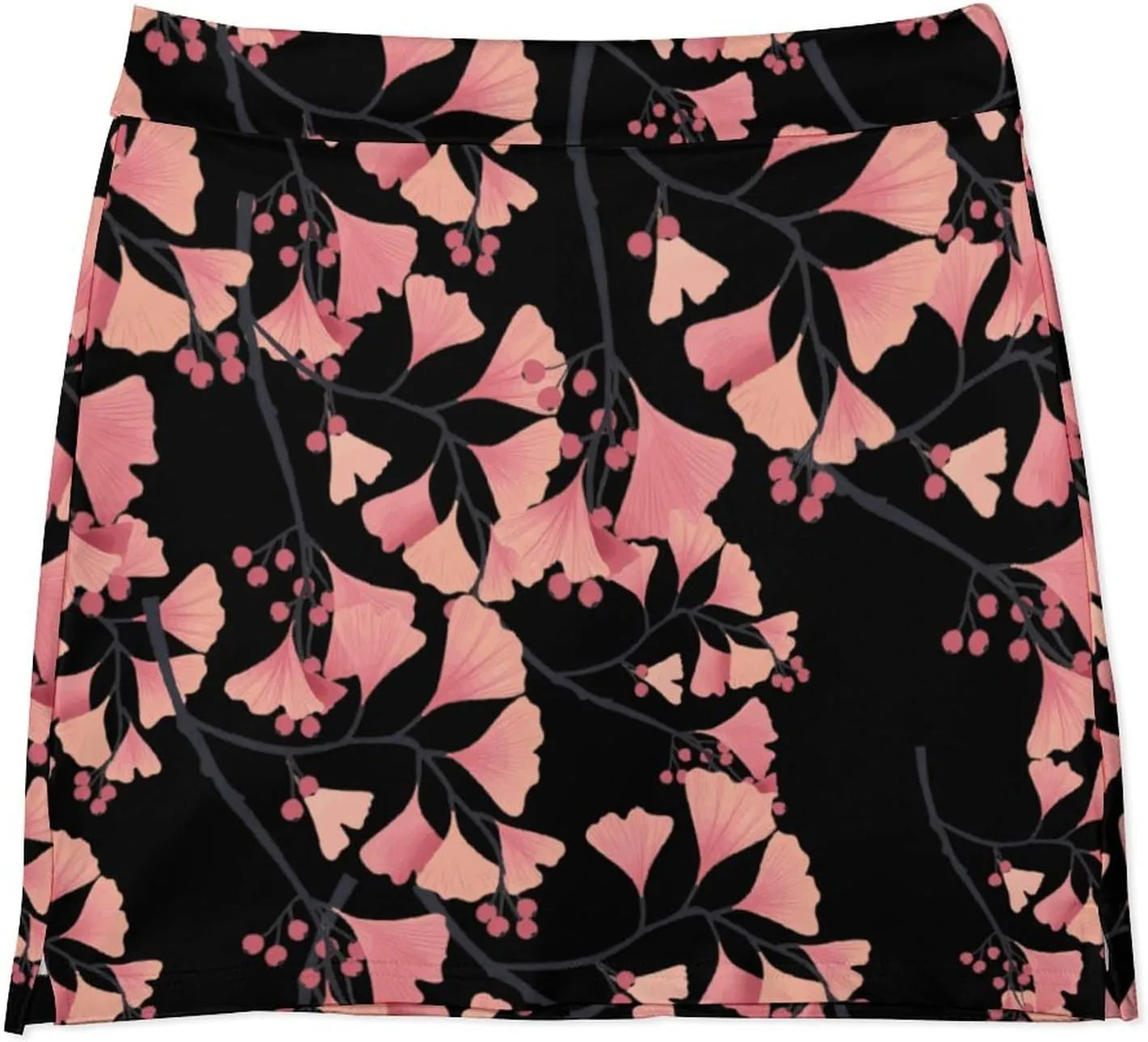 Ginkgo Tree Women's Skort Athletic Skirt Golf Skorts A-line Skirts with Built-in Shorts Pockets