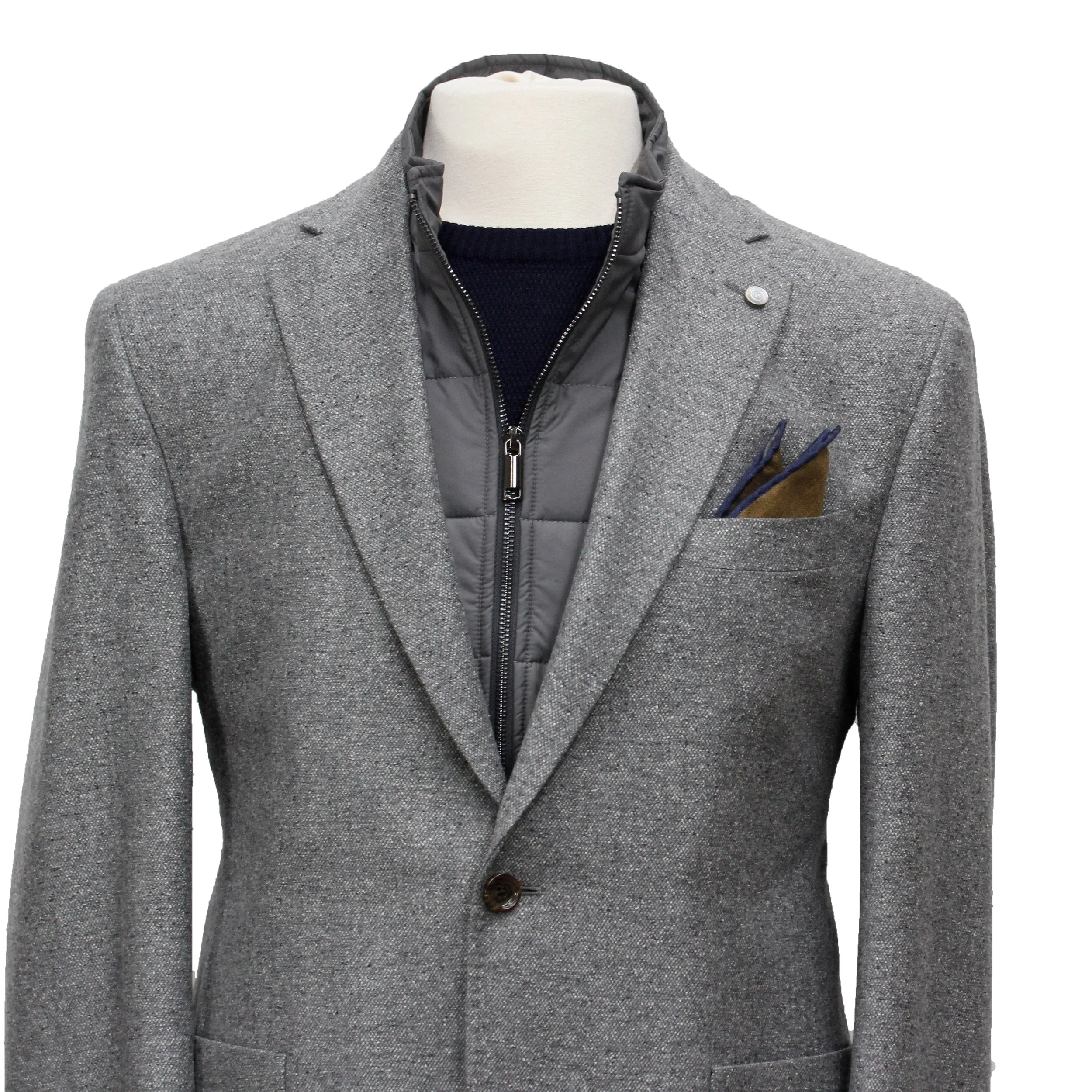 Grey Hybrid Sport Jacket Brice Contemporary Fit - Jack Victor