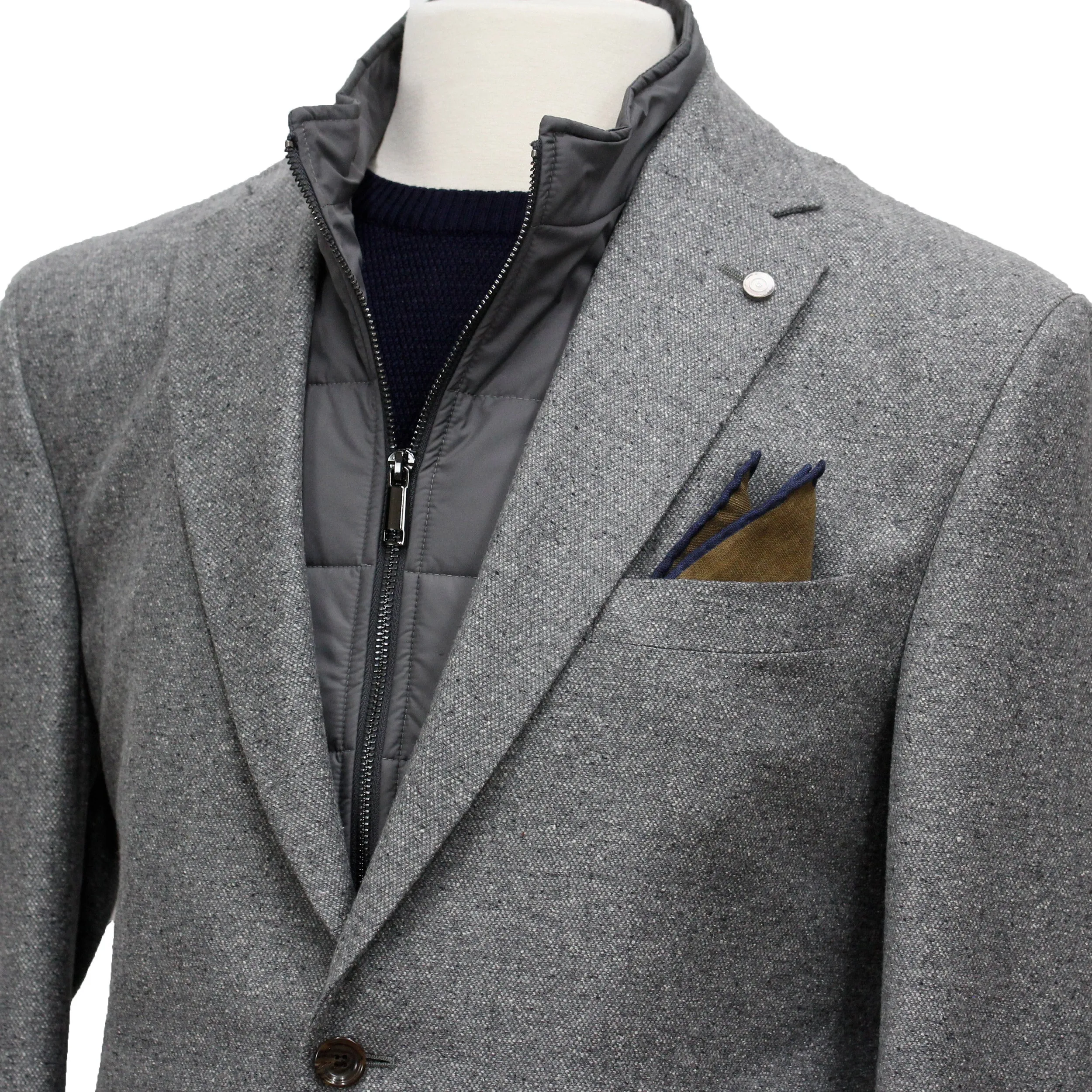 Grey Hybrid Sport Jacket Brice Contemporary Fit - Jack Victor