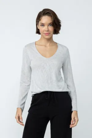 Grey Long Sleeve Slub Tee