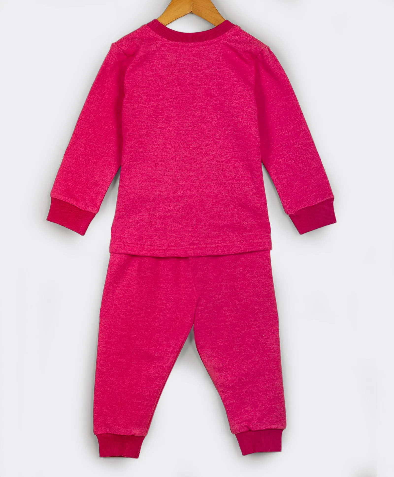 Hot pink tracksuit with mermaid embroidery