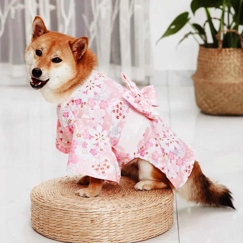 Japanese Kimono-Inspired Pet Clothes for Summer - Perfect for Dogs, Cats, and More! - Clothes For Dog Cats Pet Summer Japanese Dog Clothes Kimono French Bulldog Corgi Chihuahua Shiba Inu Puppy Suit For Dogs
