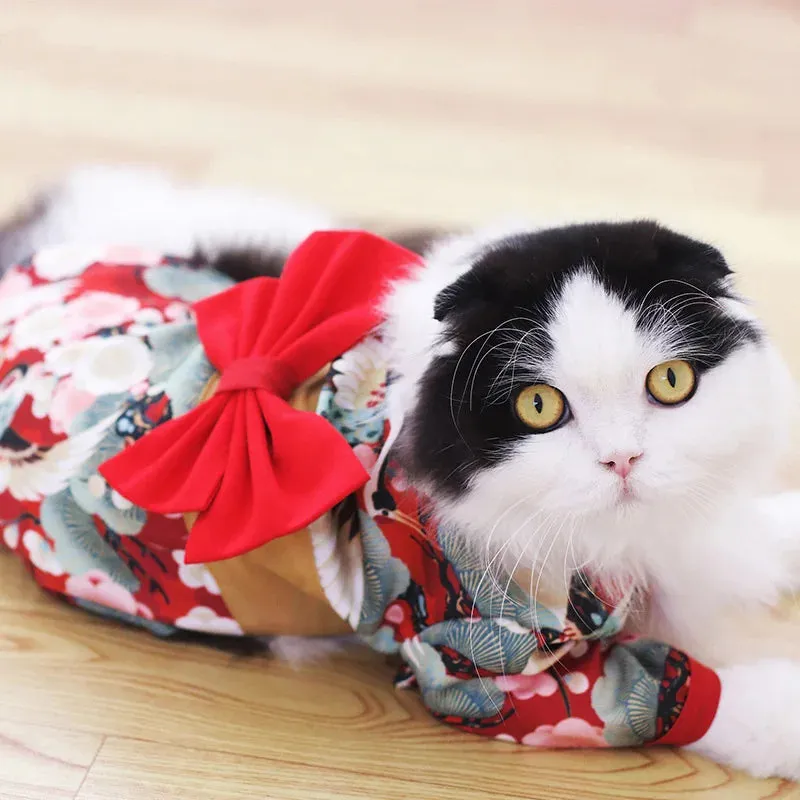 Japanese Kimono-Inspired Pet Clothes for Summer - Perfect for Dogs, Cats, and More! - Clothes For Dog Cats Pet Summer Japanese Dog Clothes Kimono French Bulldog Corgi Chihuahua Shiba Inu Puppy Suit For Dogs