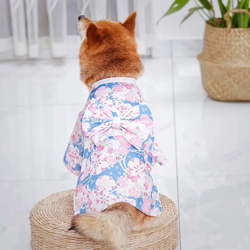 Japanese Kimono-Inspired Pet Clothes for Summer - Perfect for Dogs, Cats, and More! - Clothes For Dog Cats Pet Summer Japanese Dog Clothes Kimono French Bulldog Corgi Chihuahua Shiba Inu Puppy Suit For Dogs