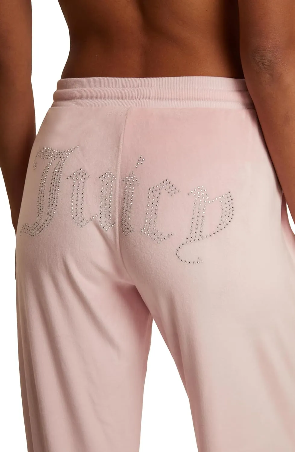Juicy Couture Women's Velvet Fleece Lounge Pajama Pant with Rhinestones