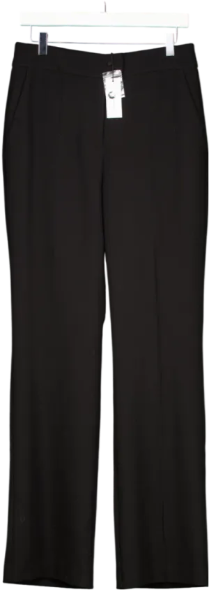 Karen Millen Black Compact Stretch Essential Straight Leg Tailored Trouser UK 10