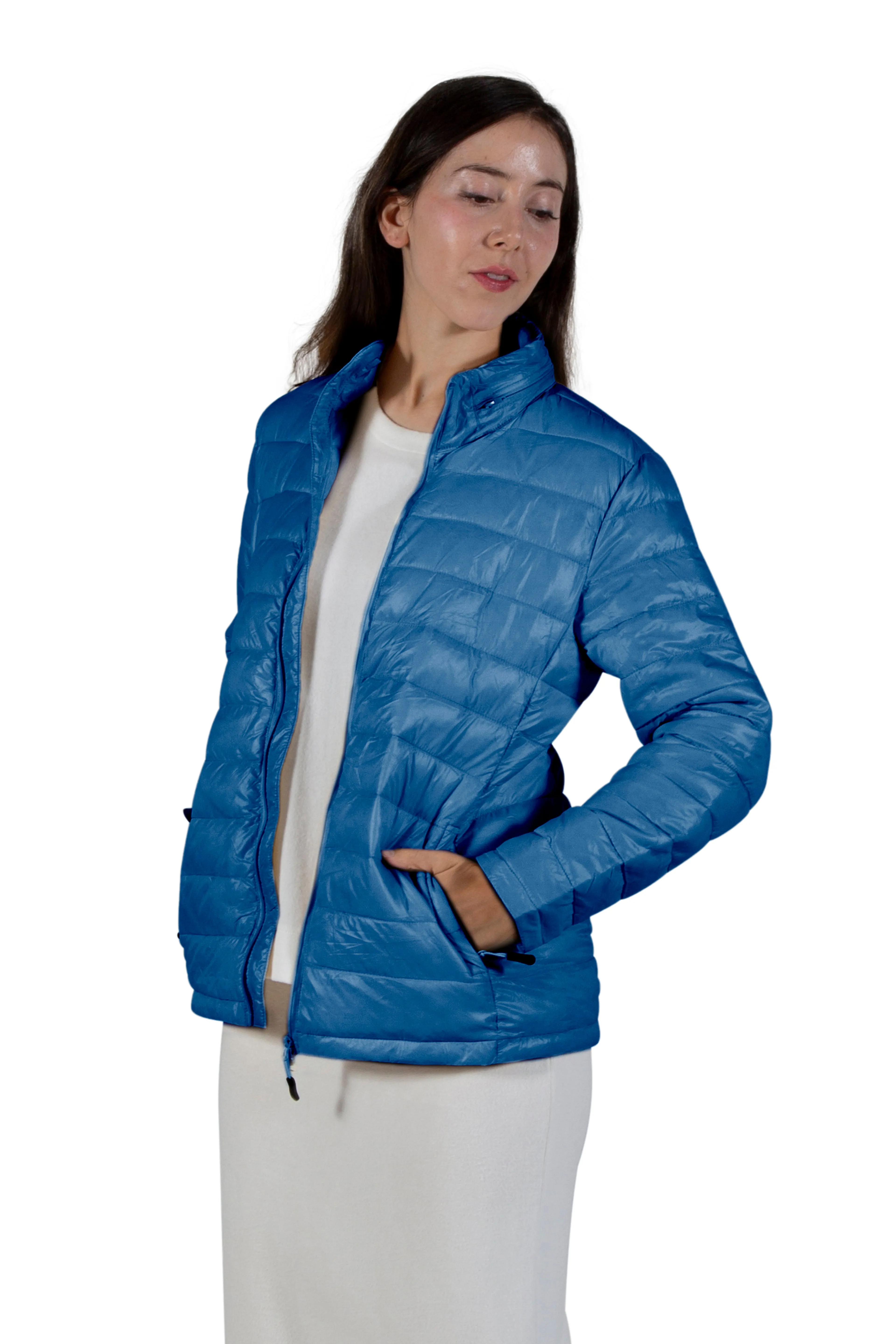 La Cera Quilted Nylon Puffer Jacket