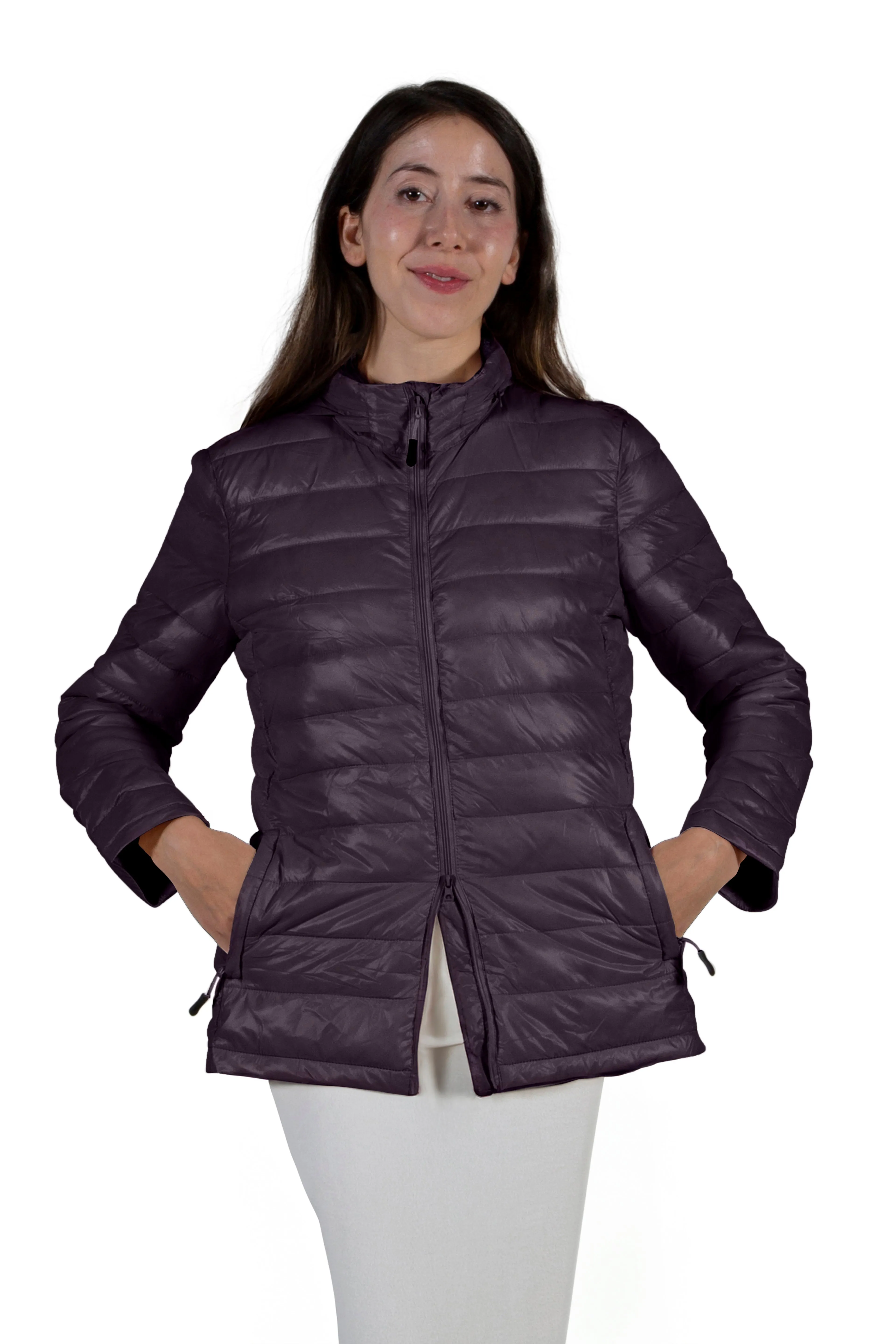 La Cera Quilted Nylon Puffer Jacket