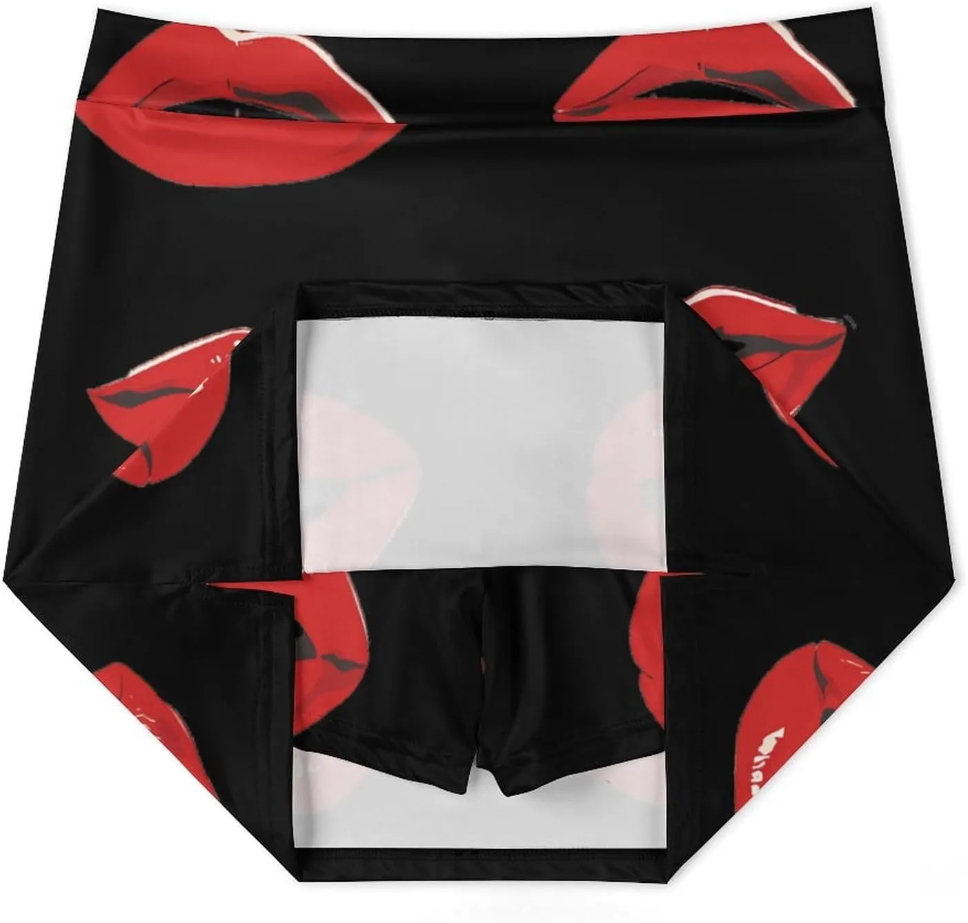 Lipstick Kisses Women's Skort Athletic Skirt Golf Skorts A-line Skirts with Built-in Shorts Pockets