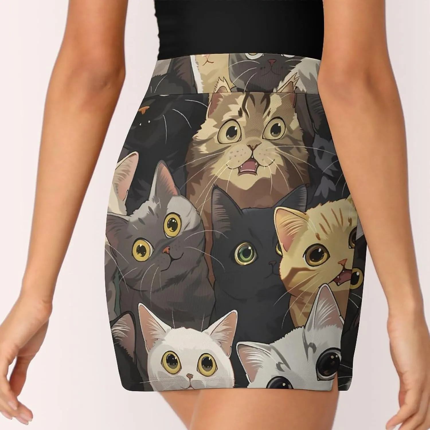 Many Cats Meow Women's Skort Athletic Skirt Golf Skorts A-line Skirts with Built-in Shorts Pockets