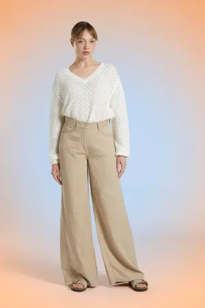 Mat de Misaine Straight Leg Trousers in Dune