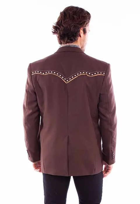 Men's Fabric Jacket Collection: Scully Western Blazer Diamond Yoke