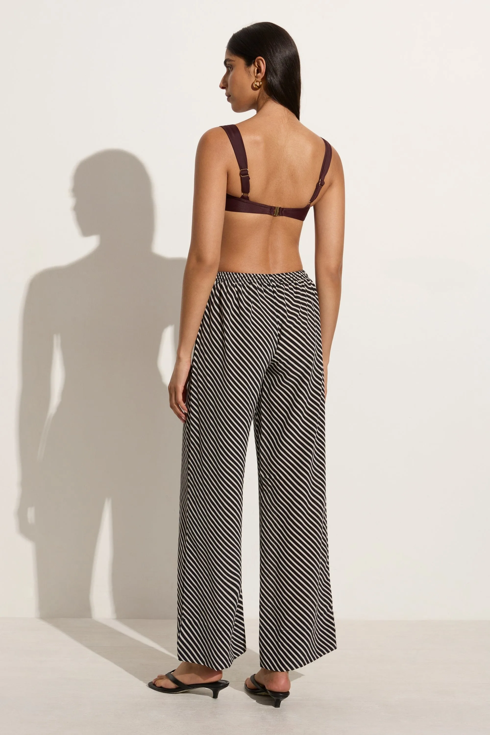 Monforte Pant Toscano Stripe Black - Final Sale