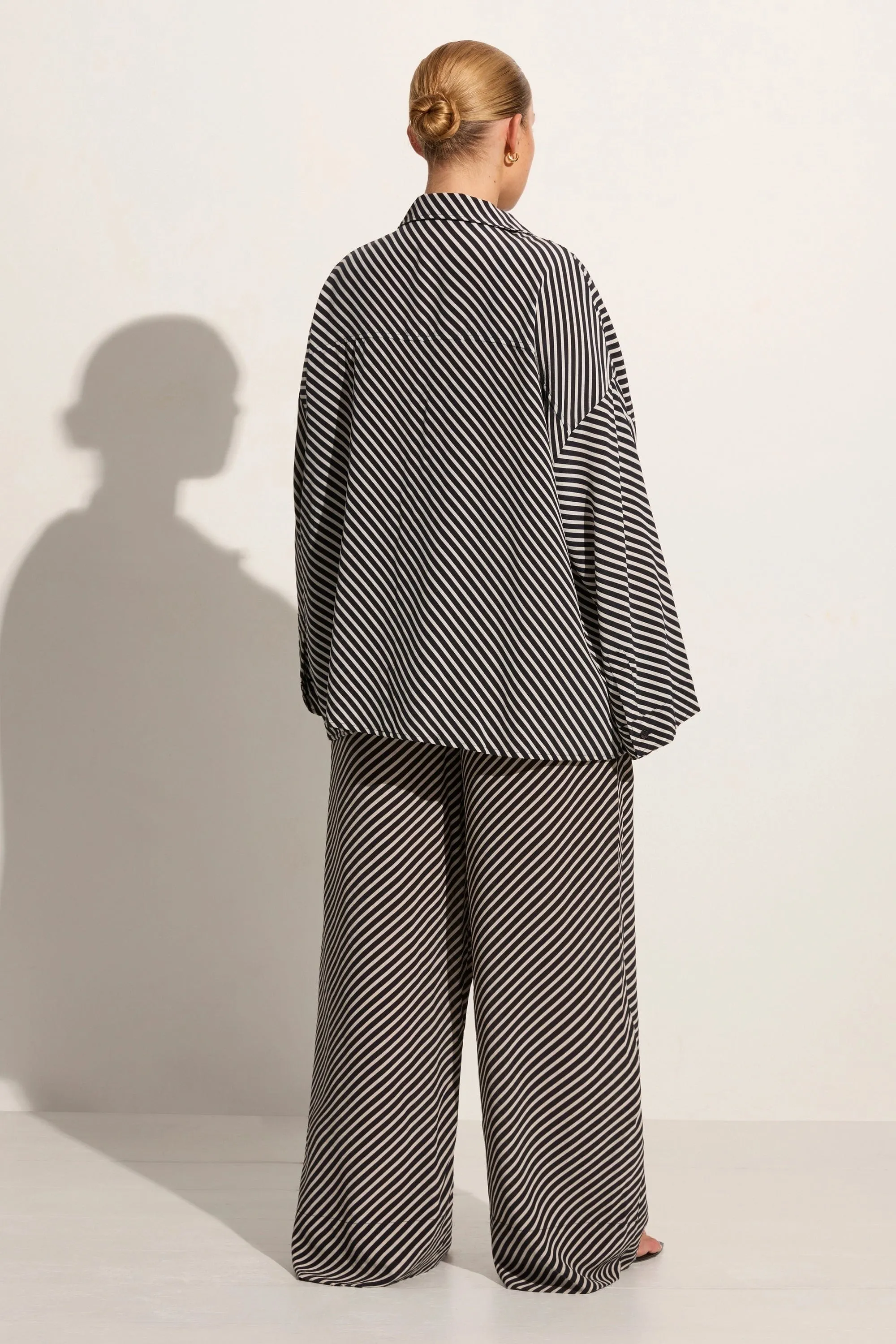 Monforte Pant Toscano Stripe Black - Final Sale
